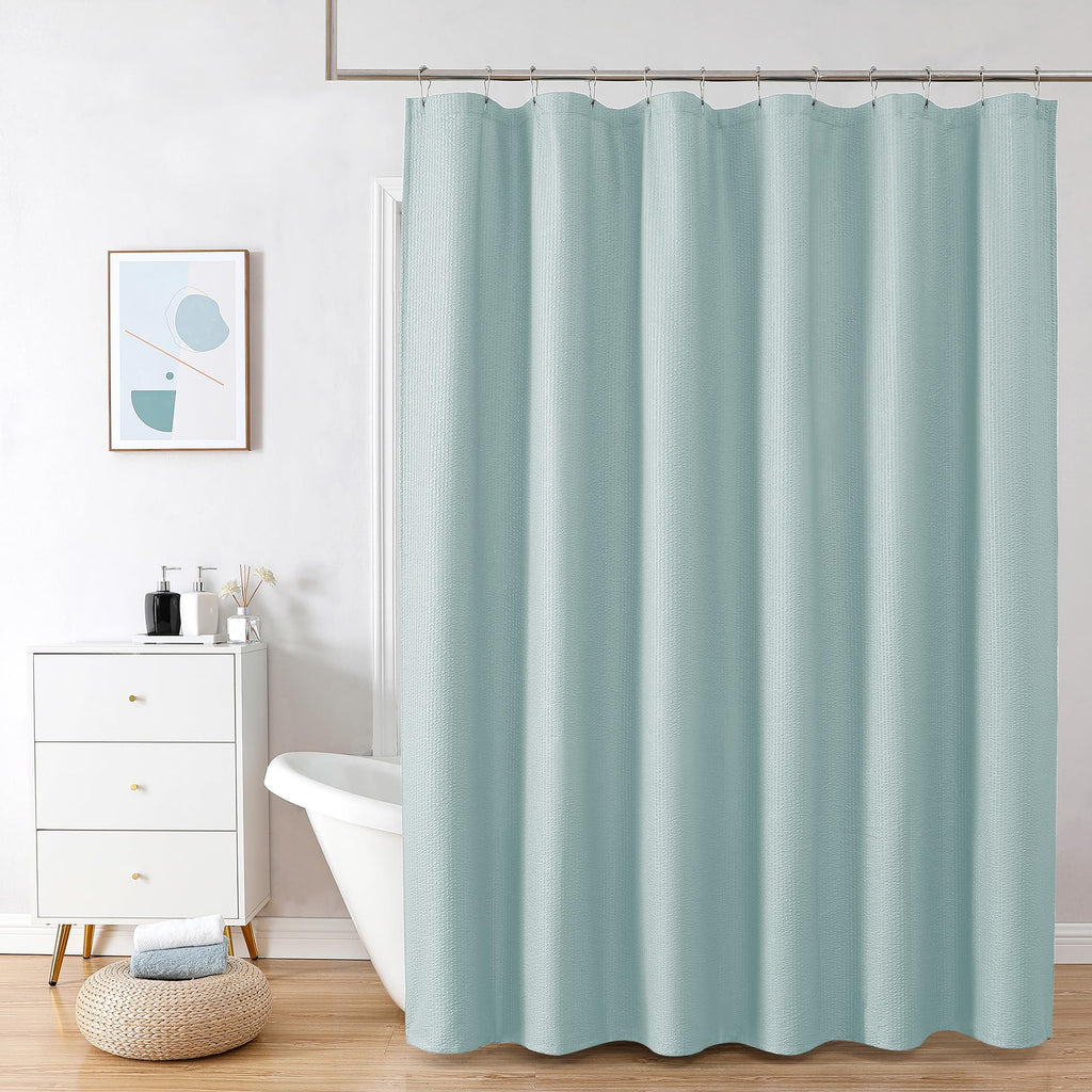 OVZME Berry Cute Shower Curtain, Embossed Textured Fabric Shower Curtain for Bathroom - Soft Cloth & Hotel Spa Luxury, Water Repellent, Machine Washable Shower Curtain, 72X72, Lemon Yellow