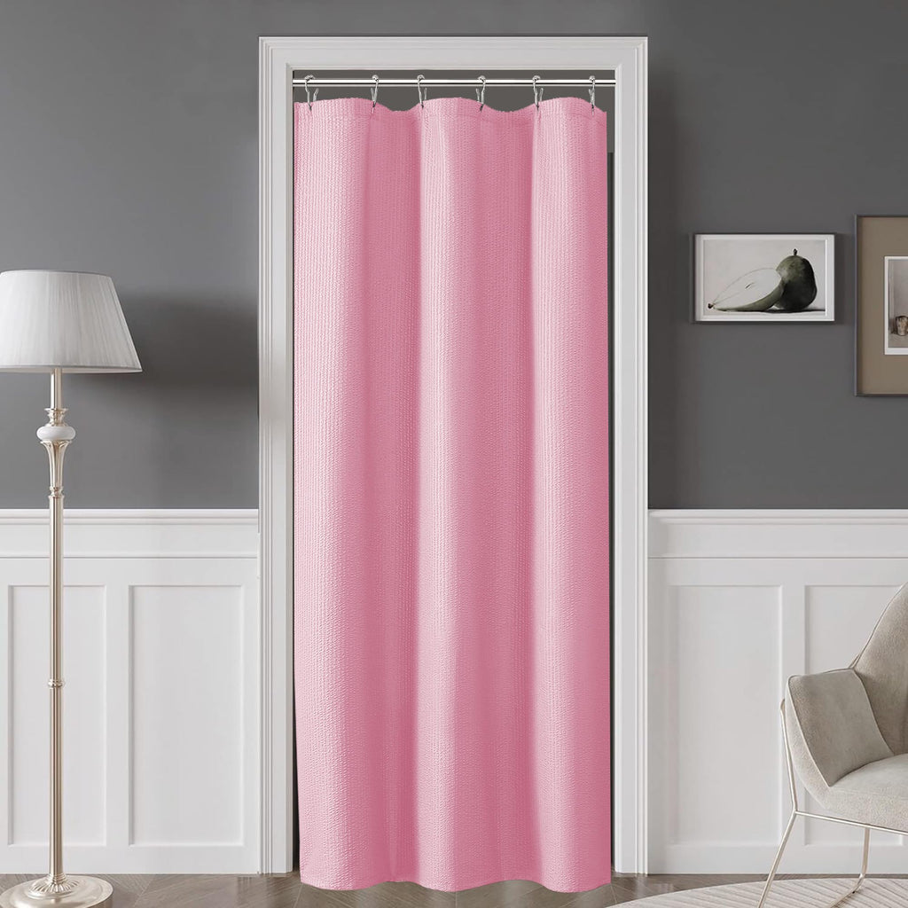 OVZME Berry Cute Shower Curtain, Embossed Textured Fabric Shower Curtain for Bathroom - Soft Cloth & Hotel Spa Luxury, Water Repellent, Machine Washable Shower Curtain, 72X72, Lemon Yellow