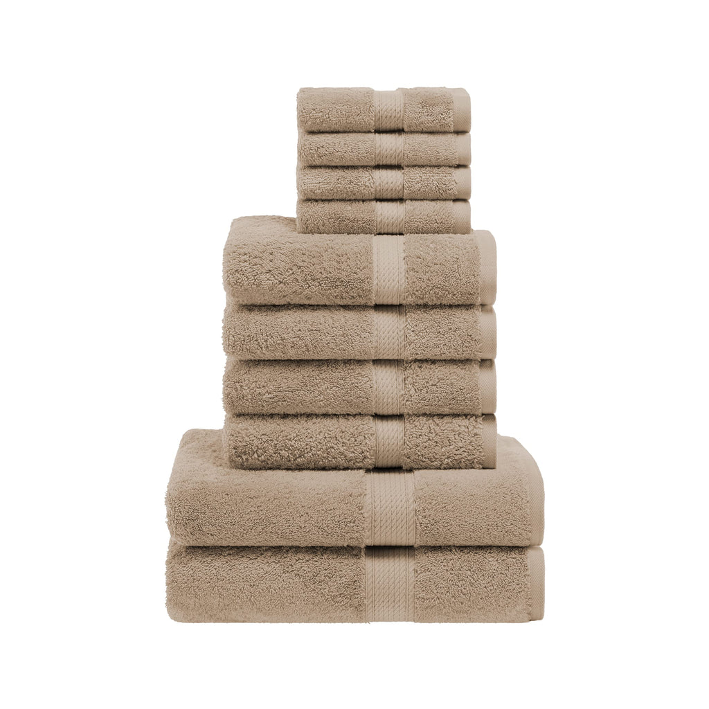 SUPERIOR Egyptian Cotton Plush & Absorbent, Hand Towel Set of 4, Cream