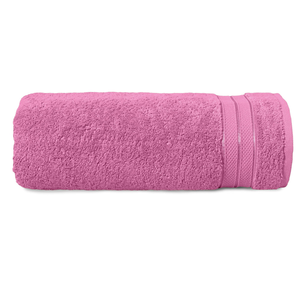 Elegant Comfort Luxury 6-Piece Towel Set, Premium Soft 100% Turkish Cotton, Three Line Popcorn Design 2 Bath Towels, 2 Hand Towels and 2 Washcloths Towel Set-Quick-Drying and Absorbent, Vibrant Orange
