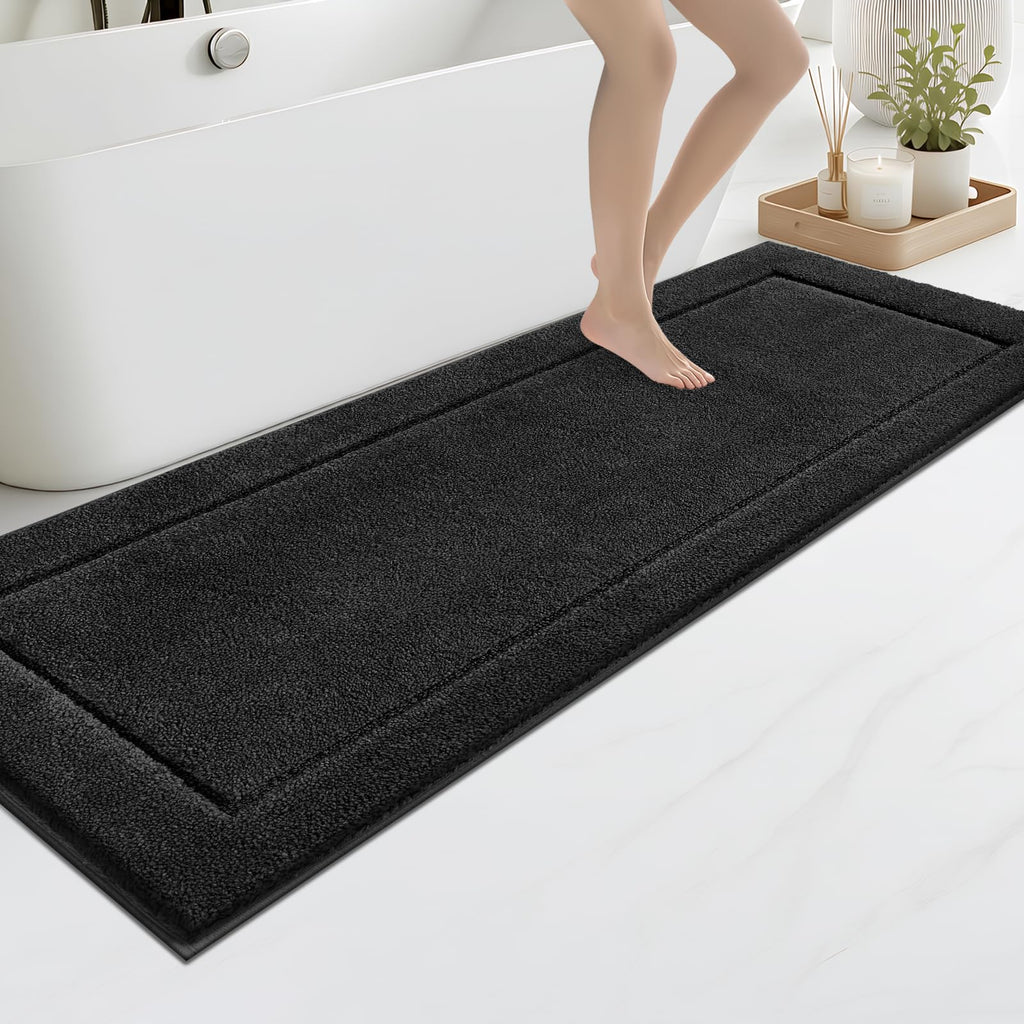 anllugs Bathroom Rugs, Non-Slip Bath Runner Rugs, 30" x 84", Beige