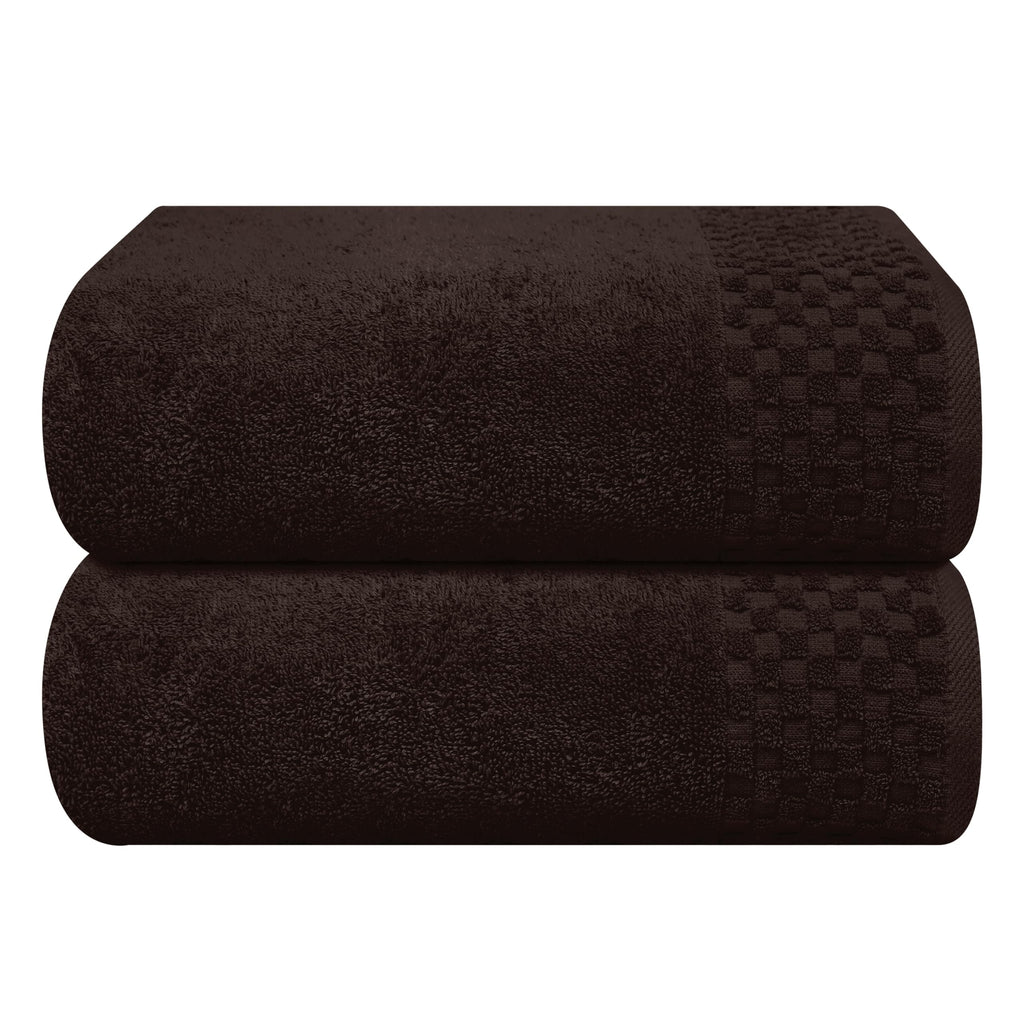 MyOwn Premium Cotton 6 Pack Towel Set for Bathroom, Contains 2 Bath Towels 28x55 inch, 2 Hand Towels 16x24 inch & 2 Wash Coths 12x12 inch, Ideal Everyday use, Compact & Lightweight - Black