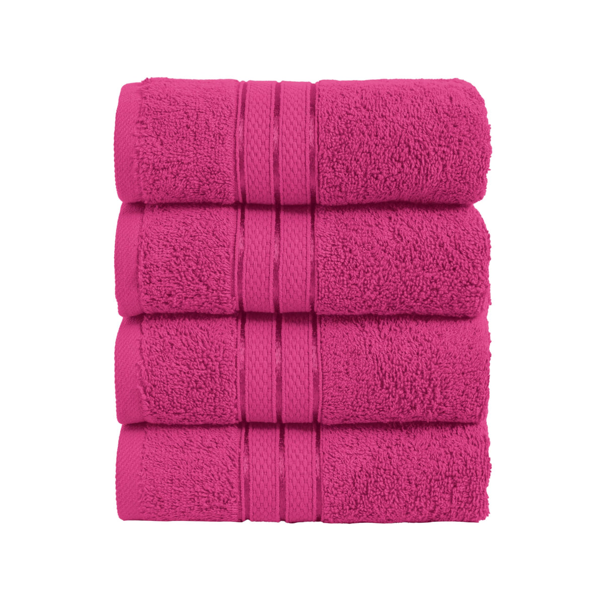 Elegant Comfort Luxury 6-Piece Towel Set, Premium Soft 100% Turkish Cotton, Three Line Popcorn Design 2 Bath Towels, 2 Hand Towels and 2 Washcloths Towel Set-Quick-Drying and Absorbent, Vibrant Orange