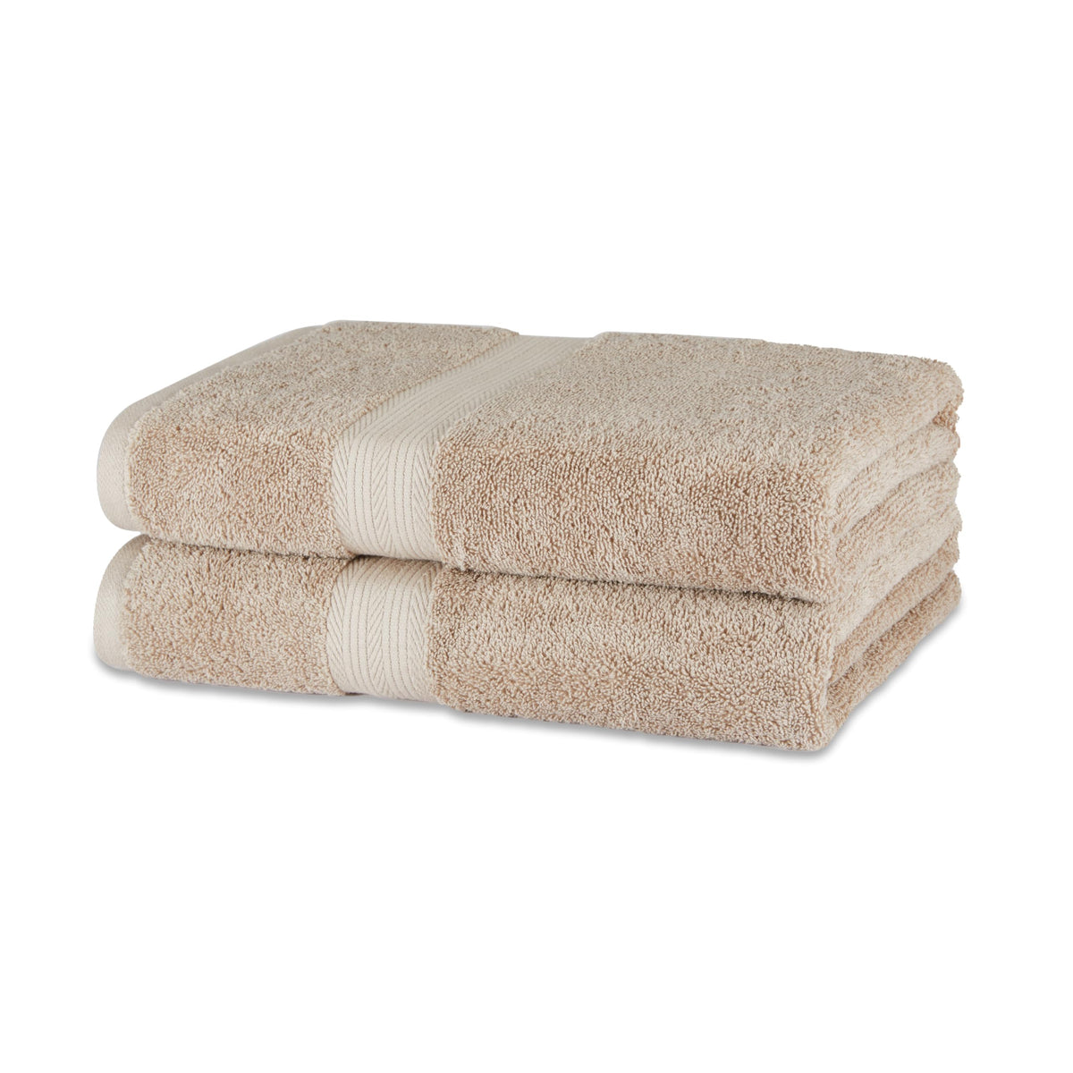 Amazon Basics 6-Piece Fade-Resistant 100% Cotton Towel Set for Bathroom, Soft and Absorbent, 2 Bath Towels, 2 Hand Towels, 2 Washcloths, Gray