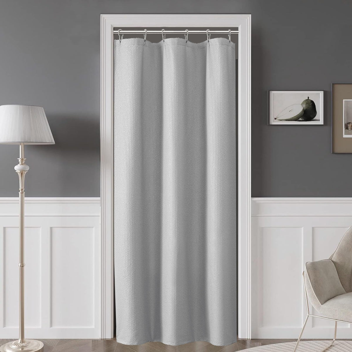 OVZME Berry Cute Shower Curtain, Embossed Textured Fabric Shower Curtain for Bathroom - Soft Cloth & Hotel Spa Luxury, Water Repellent, Machine Washable Shower Curtain, 72X72, Lemon Yellow