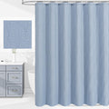 Gibelle Fog Blue Shower Curtain for Bathroom, Farmhouse Bath Curtain 72x72