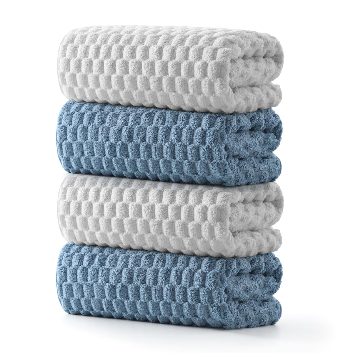 REDKISS 4 Pack Microfiber Bath Towels, Quick Dry, Super Soft, 27"x55"
