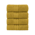 Elegant Comfort Luxury 6-Piece Towel Set, Premium Soft 100% Turkish Cotton, Three Line Popcorn Design 2 Bath Towels, 2 Hand Towels and 2 Washcloths Towel Set-Quick-Drying and Absorbent, Vibrant Orange