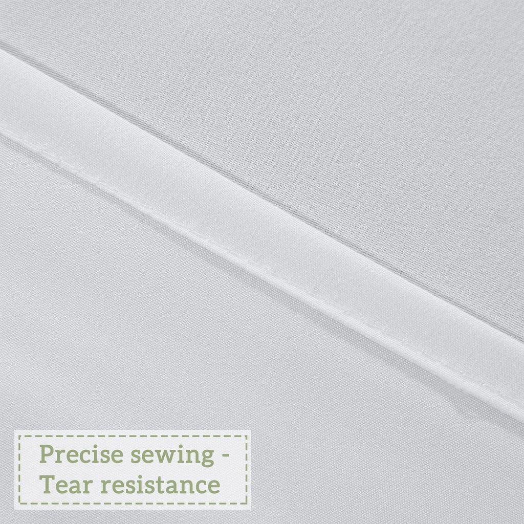 Homechoice Decor Victorian White Ruffle Shower Curtain with 12 Buttonholes