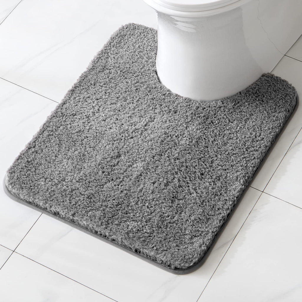 MIULEE Dark Purple Bathroom Rugs Soft Small Microfiber Bath Mat 16x24 Inch
