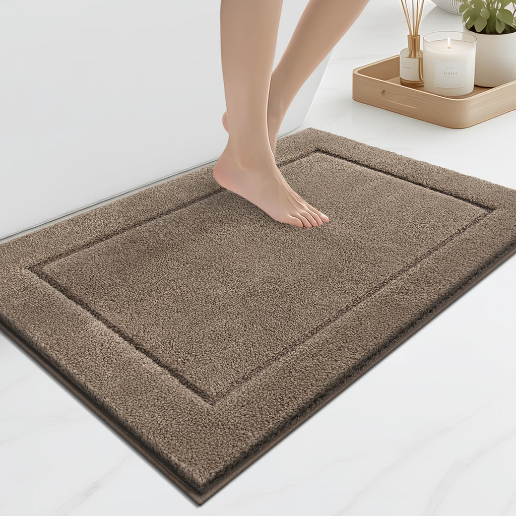 anllugs Bathroom Rugs, Non-Slip Bath Runner Rugs, 30" x 84", Beige