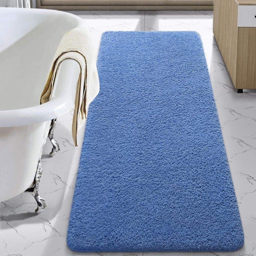 LOCHAS Bathroom Rug Runner 24x60 Inch, Bath Rugs Non Slip, Grey
