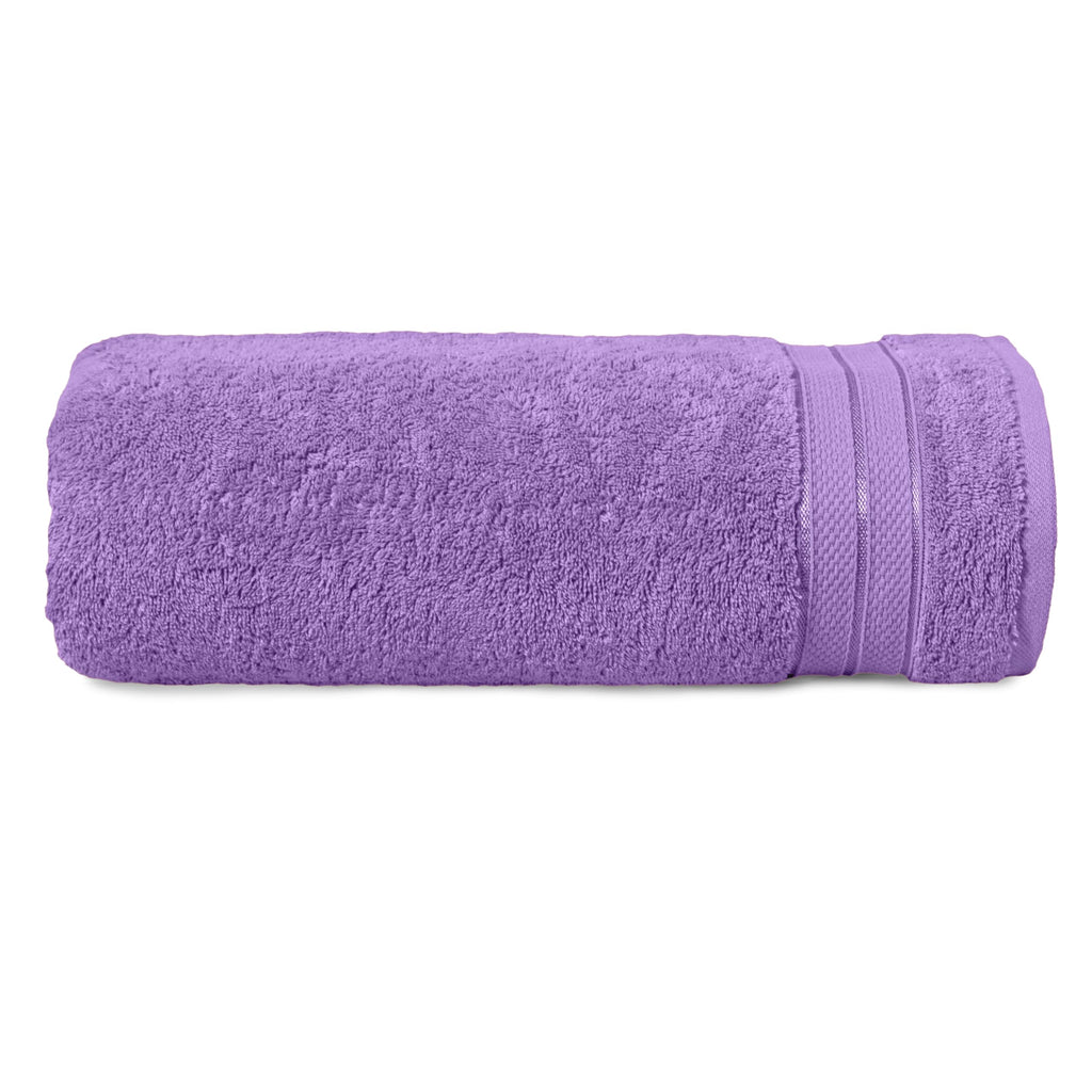 Elegant Comfort Luxury 6-Piece Towel Set, Premium Soft 100% Turkish Cotton, Three Line Popcorn Design 2 Bath Towels, 2 Hand Towels and 2 Washcloths Towel Set-Quick-Drying and Absorbent, Vibrant Orange