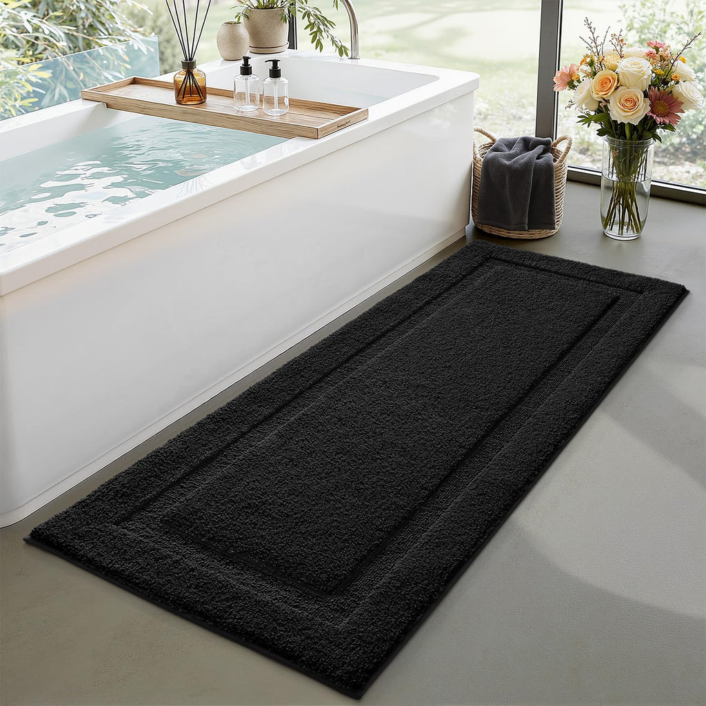 LUMI Ultra Soft Bathroom Rugs Absorbent, Non Slip Bath Mat 24x36, White