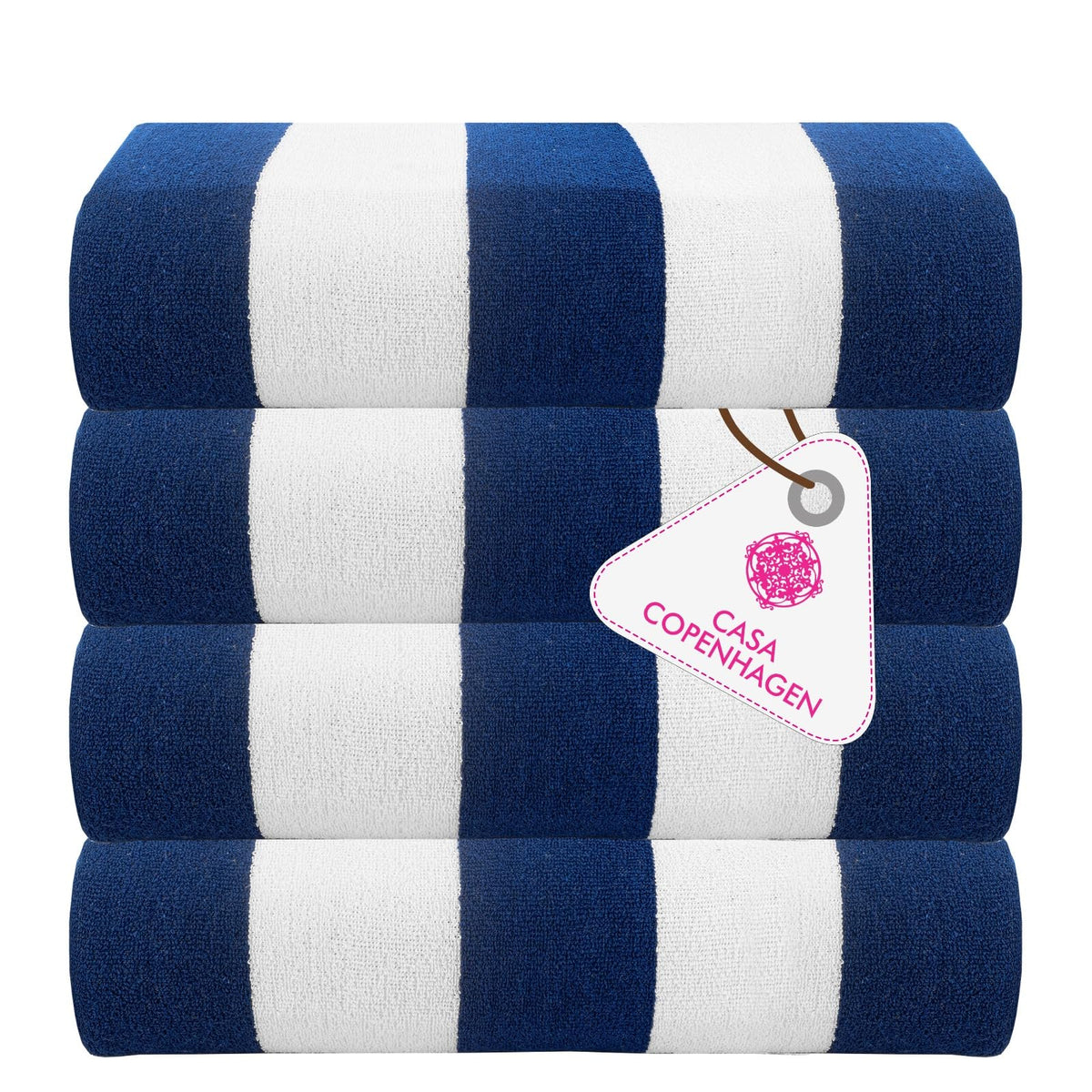 CASA COPENHAGEN 6pcs Bathroom Towel Gift Set, 600GSM, Dark Black