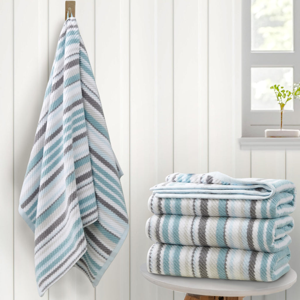 VOOVA & MOVAS Hand Towels, Cotton, Soft, Thick, 16x27 in, Tan Gray Beige