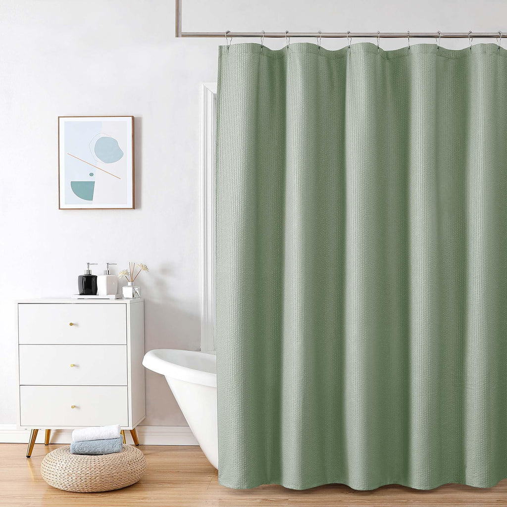 OVZME Berry Cute Shower Curtain, Embossed Textured Fabric Shower Curtain for Bathroom - Soft Cloth & Hotel Spa Luxury, Water Repellent, Machine Washable Shower Curtain, 72X72, Lemon Yellow