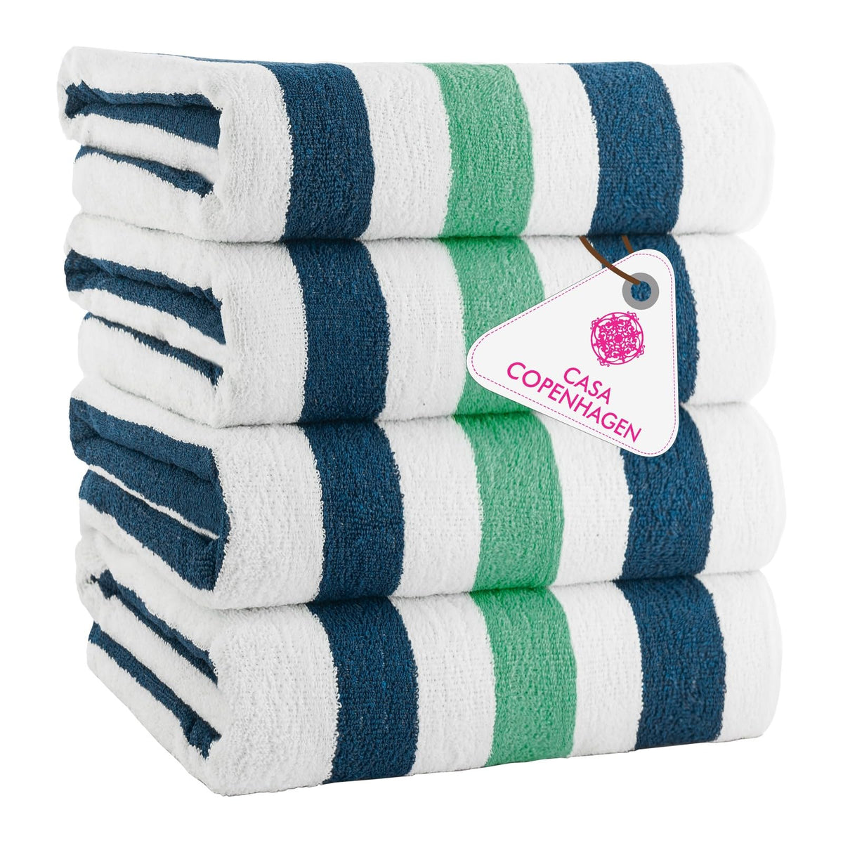 CASA COPENHAGEN 6pcs Bathroom Towel Gift Set, 600GSM, Dark Black