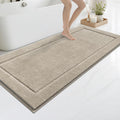 anllugs Bathroom Rugs, Non-Slip Bath Runner Rugs, 30" x 84", Beige