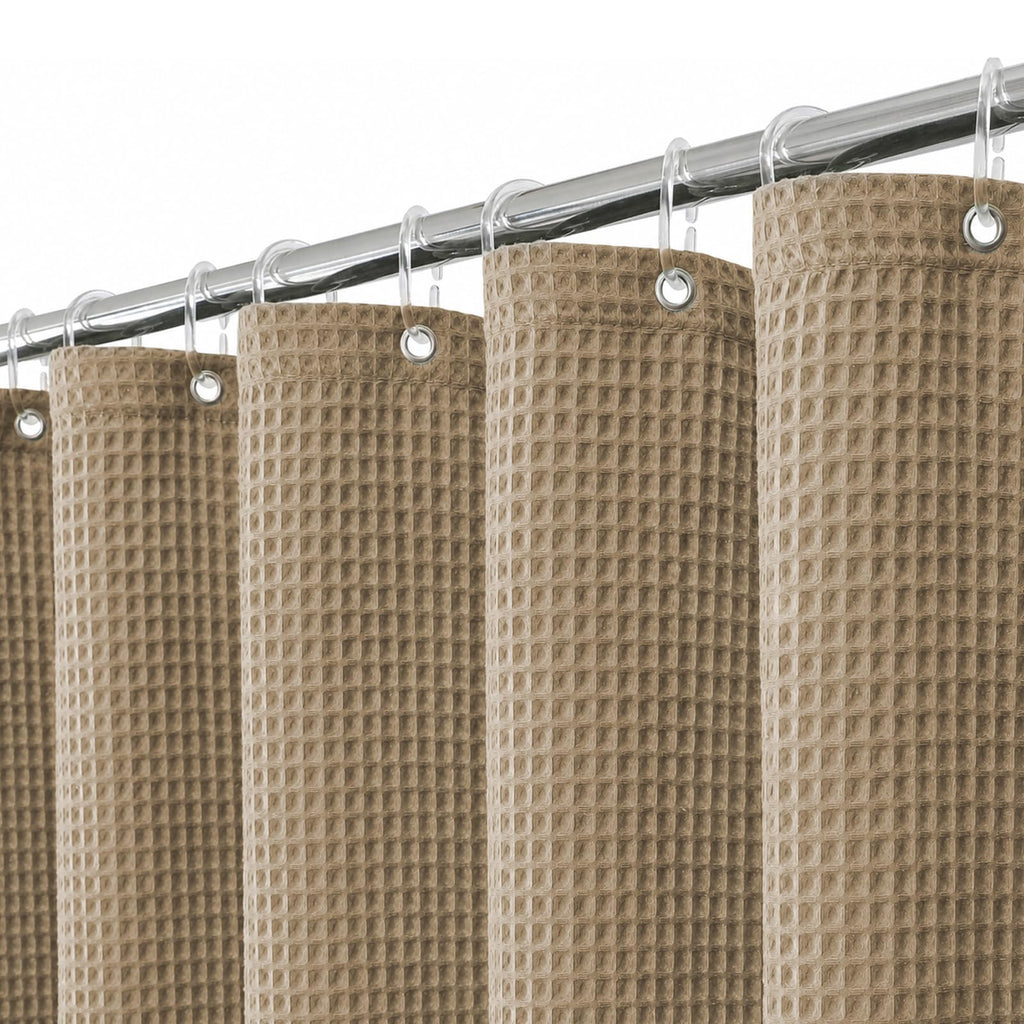 Colorful Star 256GSM Cotton Waffle Shower Curtain, Sage Green, 72 x 72