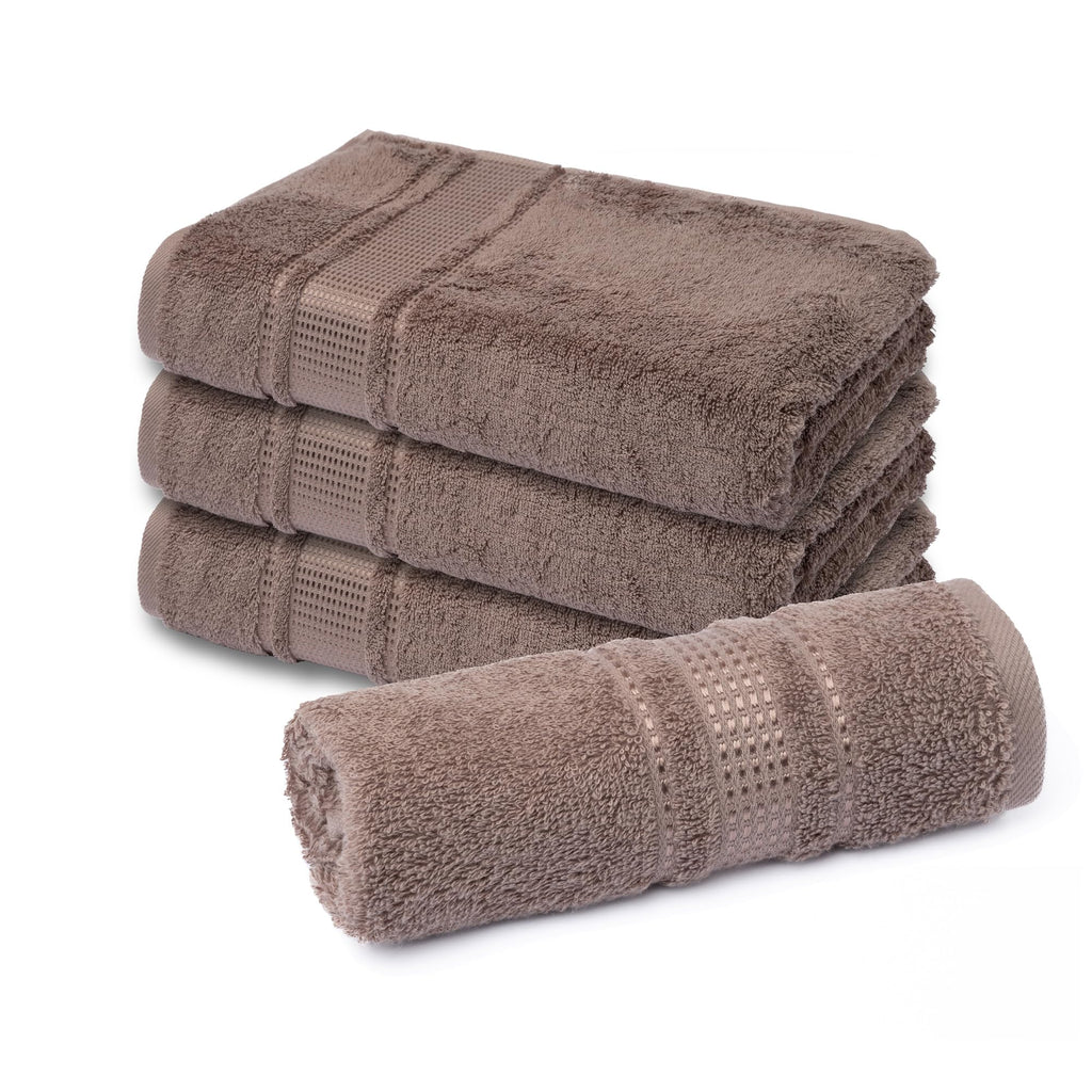 Melissa Linen Fingertip Towels 4 Pack, Aqua Green (Light Teal/Seafoam), 100% Turkish Cotton, Small Hand Towels for Face and Guest Bathroom, 12 x 18 in, Soft, Absorbent, Quick Dry, 550 GSM