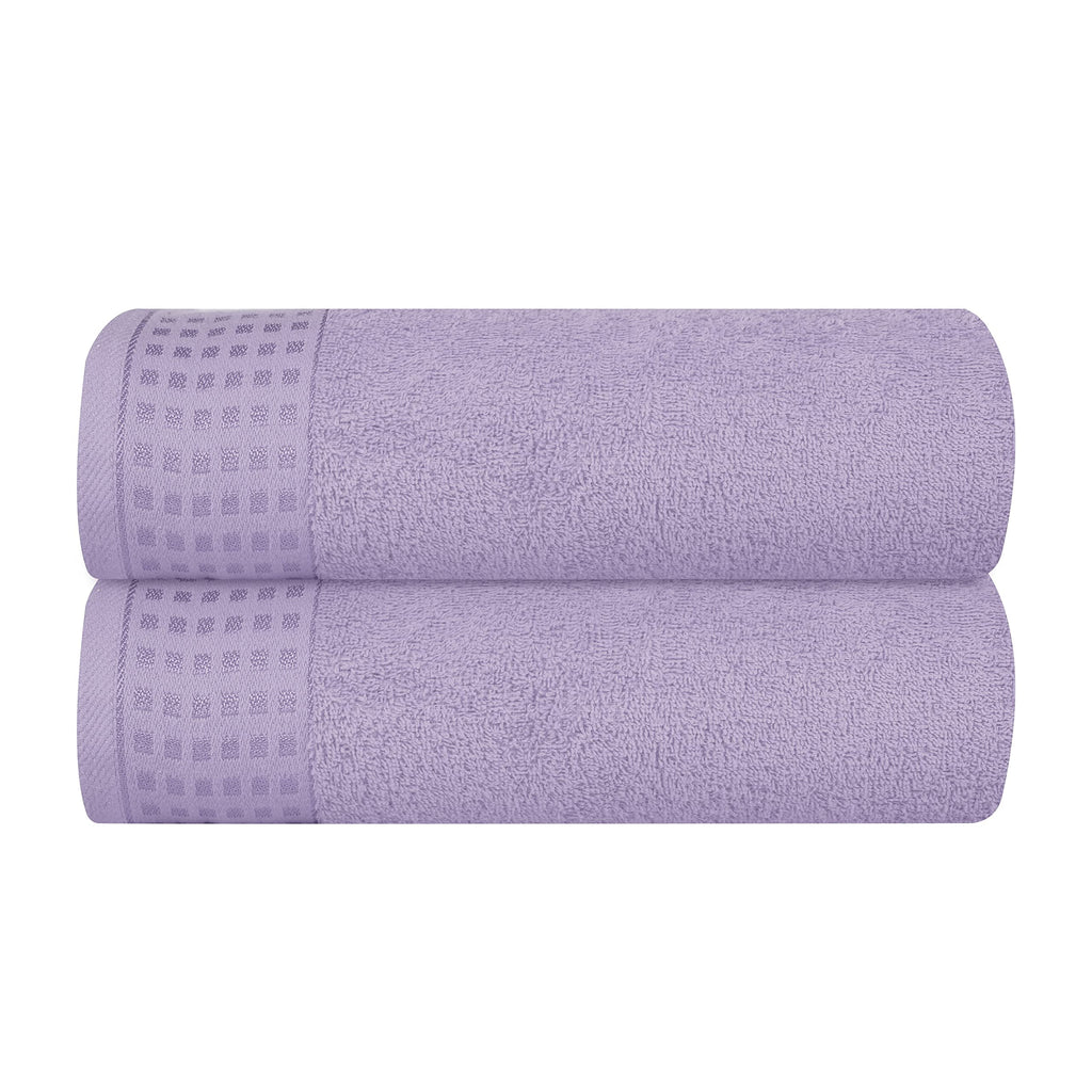 GLAMBURG 100% Cotton 2 Pack Oversized Bath Towel Set 28x55 Inches, Ultra Soft Highly Absorbant Compact Quickdry & Lightweight Large Bath Towels, Ideal for Gym Travel Camp Pool - Black