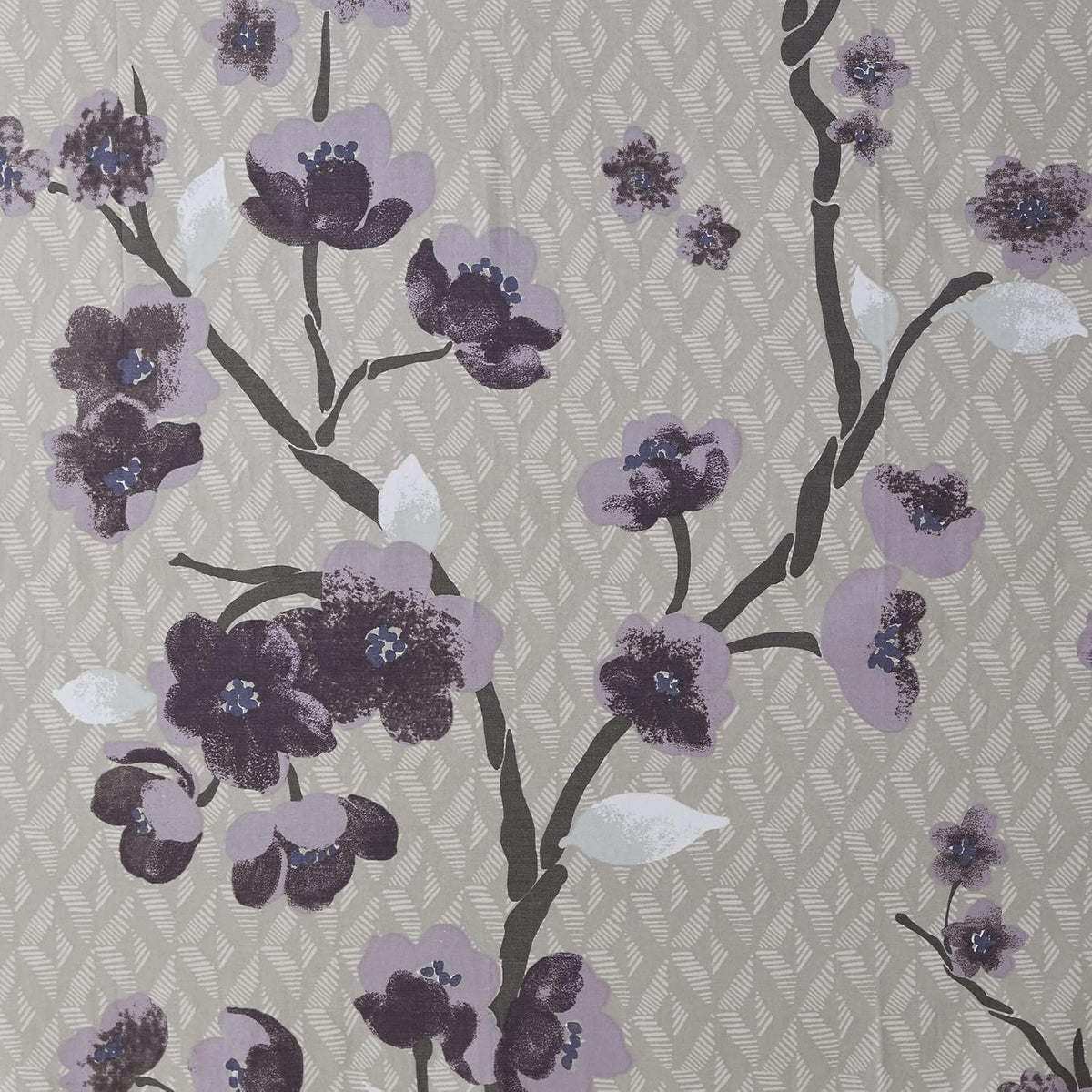Madison Park Holly Shower Curtain for Bathroom, Cotton, 72 x 72, Purple