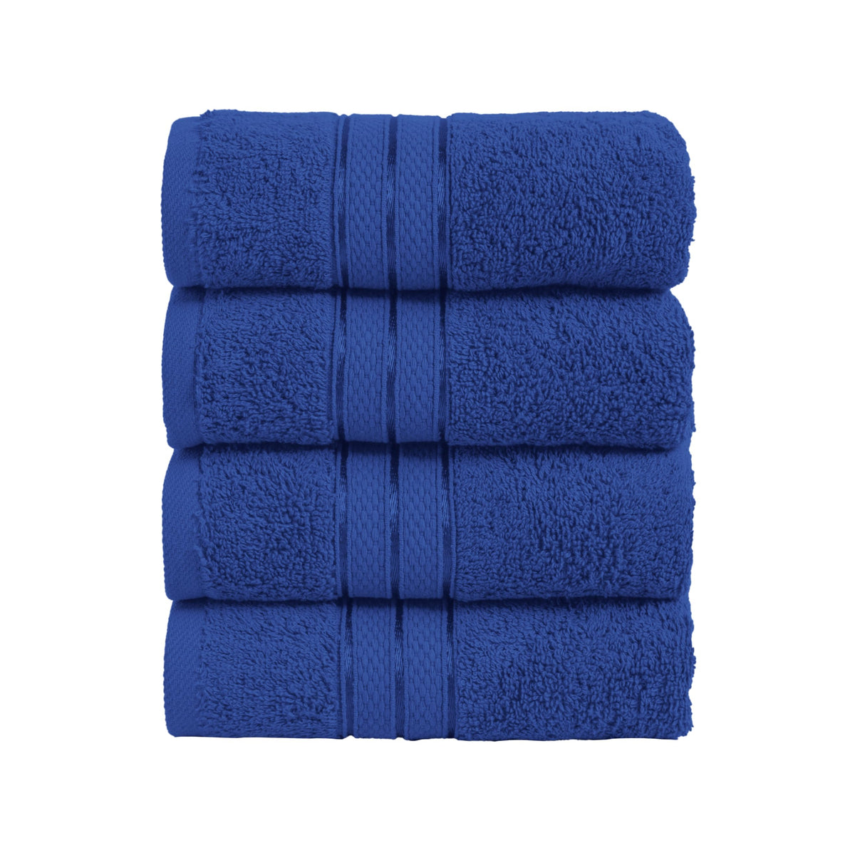 Elegant Comfort Luxury 6-Piece Towel Set, Premium Soft 100% Turkish Cotton, Three Line Popcorn Design 2 Bath Towels, 2 Hand Towels and 2 Washcloths Towel Set-Quick-Drying and Absorbent, Vibrant Orange
