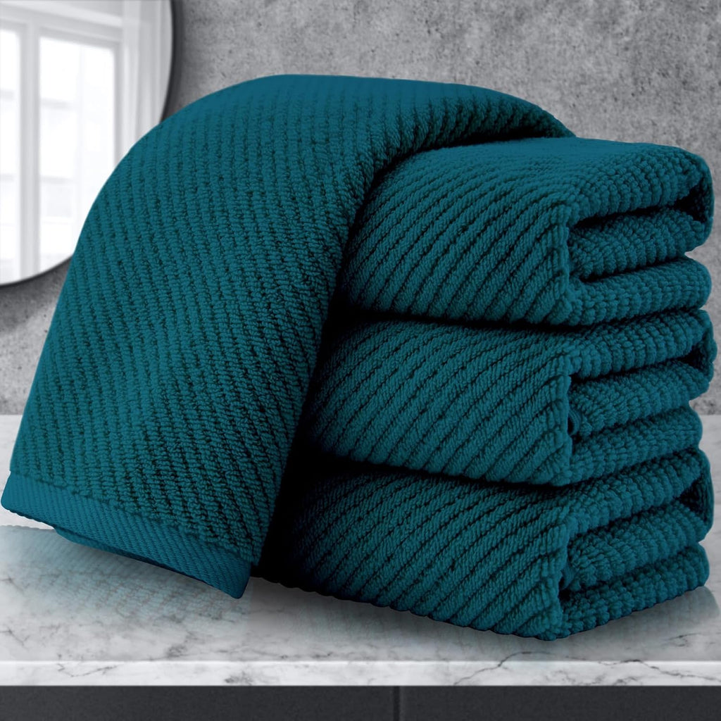 VOOVA & MOVAS Hand Towels for Barthroom, 18x28 in, Soft, Deep Turquoise