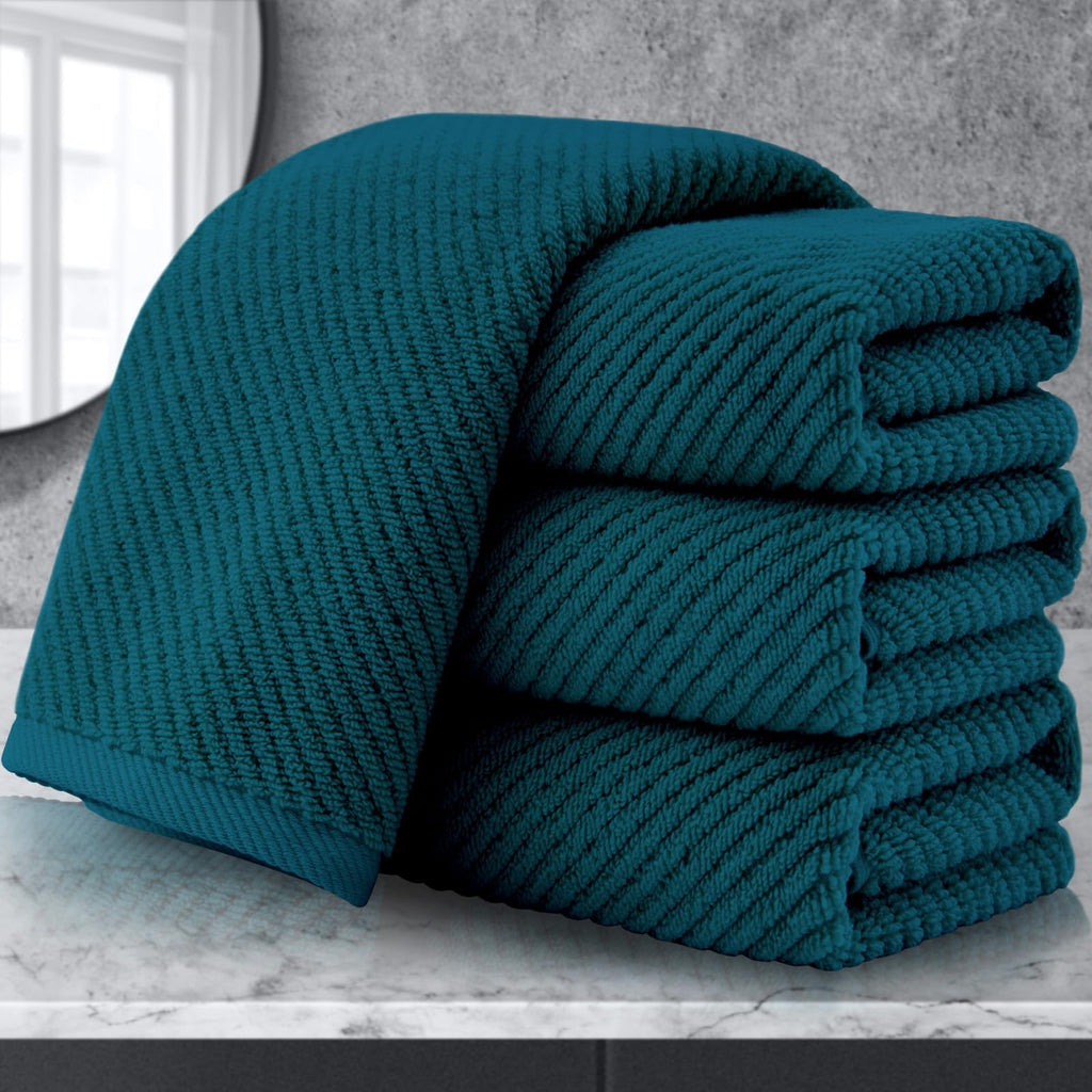 VOOVA & MOVAS Hand Towels for Barthroom, 18x28 in, Soft, Deep Turquoise