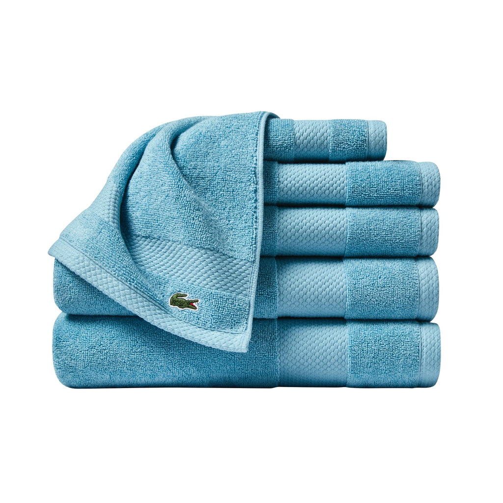 Lacoste Heritage 100% Supima Cotton Bath Towel 30" x 54", Celestial