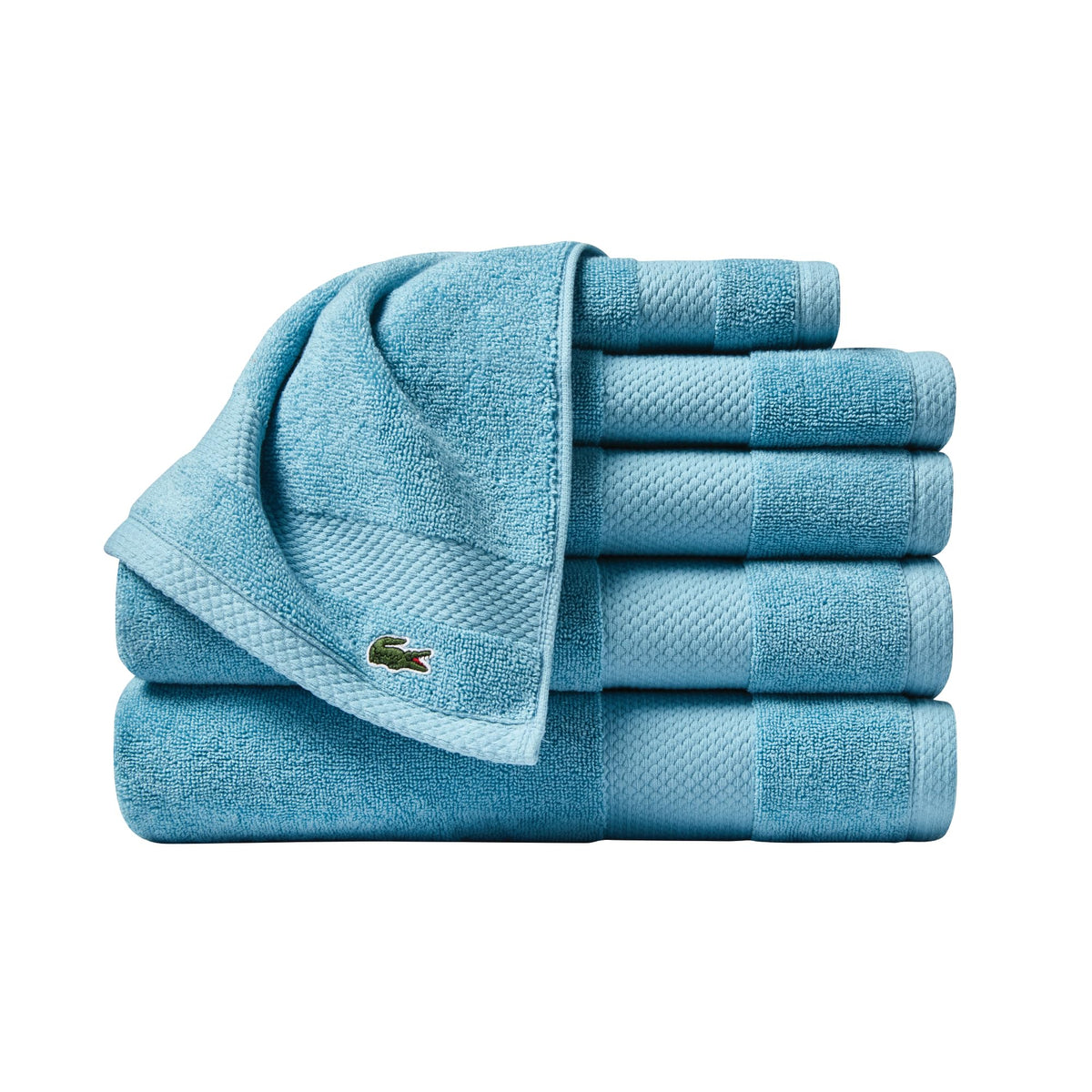 Lacoste Heritage 100% Supima Cotton Bath Towel 30" x 54", Celestial