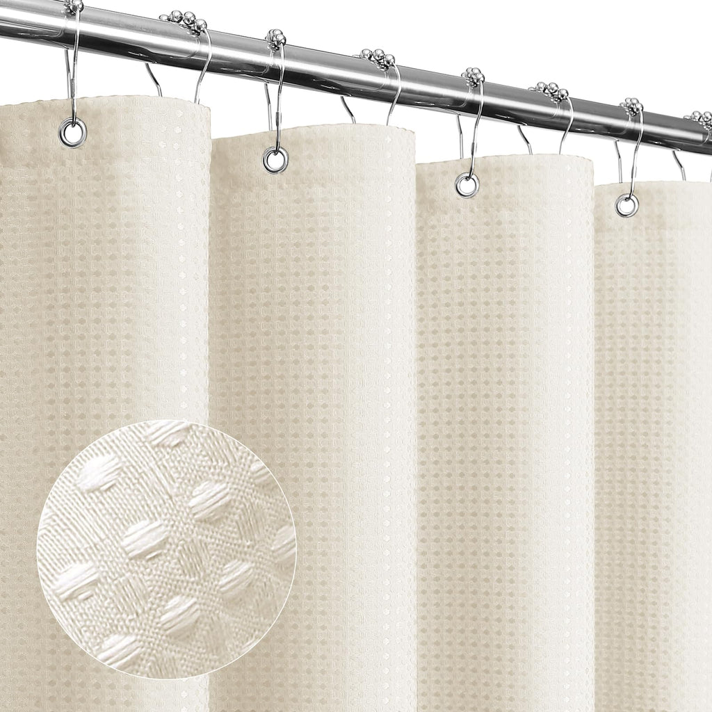 Gibelle Black Cloth-Textured Shower Curtain, Hotel Style, 72x72