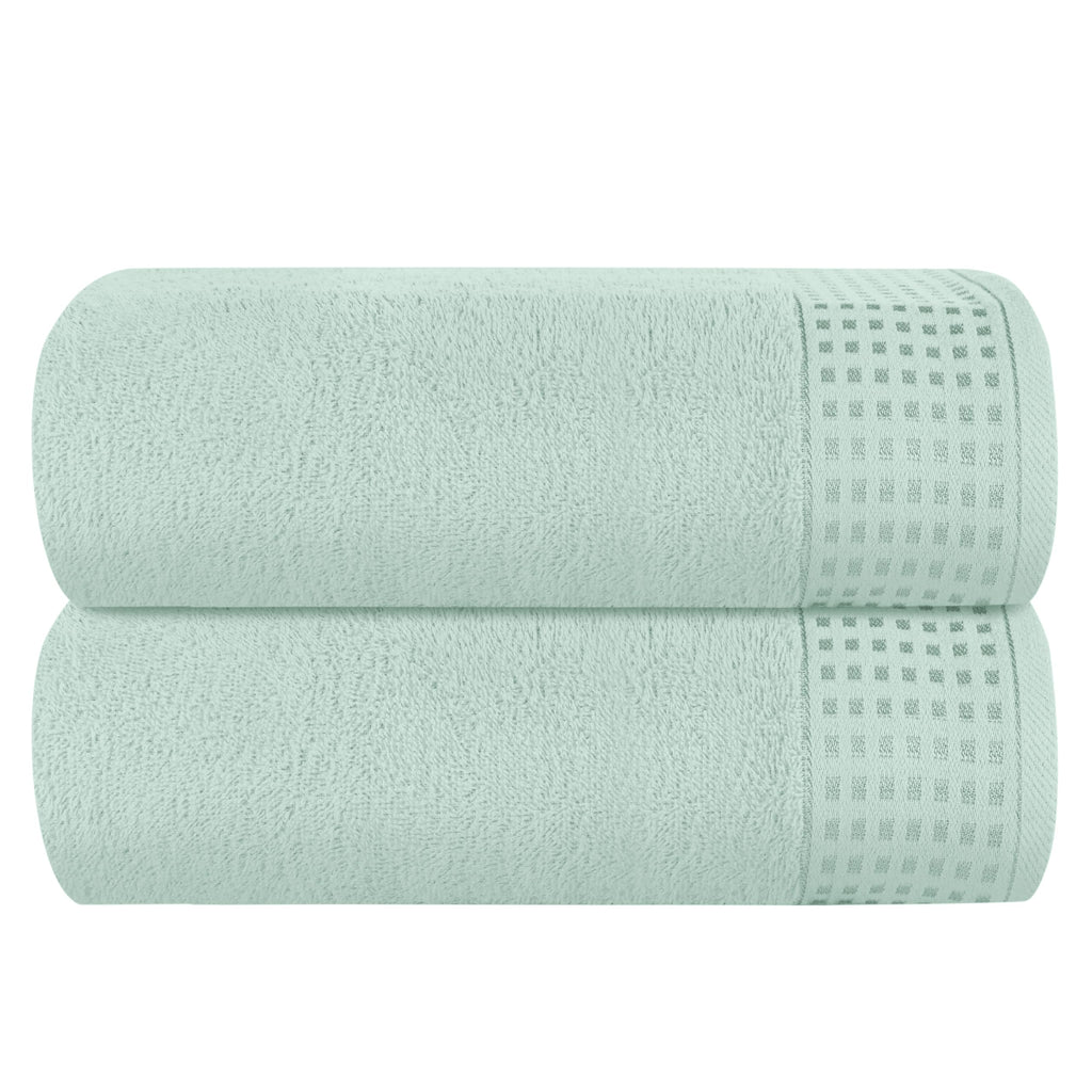 GLAMBURG 100% Cotton 2 Pack Oversized Bath Towel Set 28x55 Inches, Ultra Soft Highly Absorbant Compact Quickdry & Lightweight Large Bath Towels, Ideal for Gym Travel Camp Pool - Black