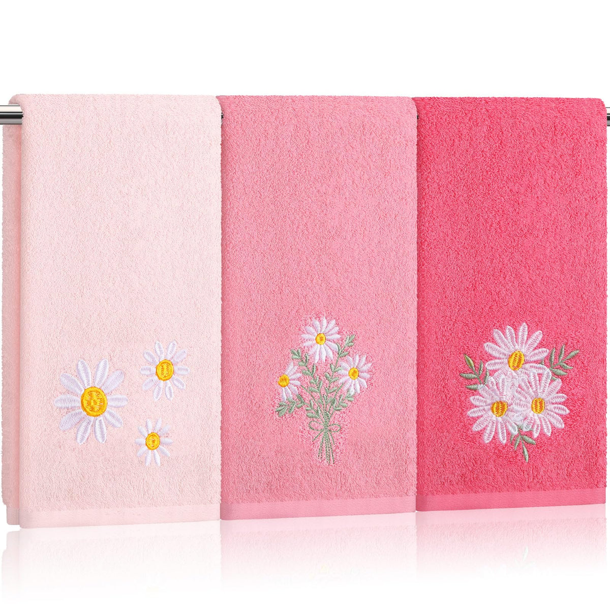 Tingjoo 3 Pcs Eucalyptus Leaves Hand Towels Farmhouse Fingertip Bath Towels