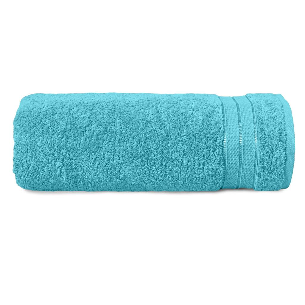 Elegant Comfort Luxury 6-Piece Towel Set, Premium Soft 100% Turkish Cotton, Three Line Popcorn Design 2 Bath Towels, 2 Hand Towels and 2 Washcloths Towel Set-Quick-Drying and Absorbent, Vibrant Orange