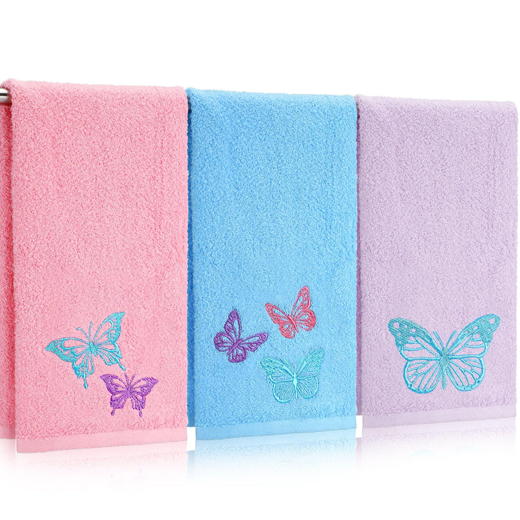 Tingjoo 3 Pcs Eucalyptus Leaves Hand Towels Farmhouse Fingertip Bath Towels