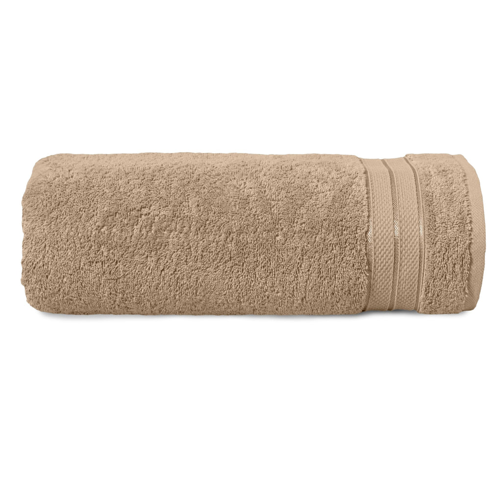 Elegant Comfort Luxury 6-Piece Towel Set, Premium Soft 100% Turkish Cotton, Three Line Popcorn Design 2 Bath Towels, 2 Hand Towels and 2 Washcloths Towel Set-Quick-Drying and Absorbent, Vibrant Orange
