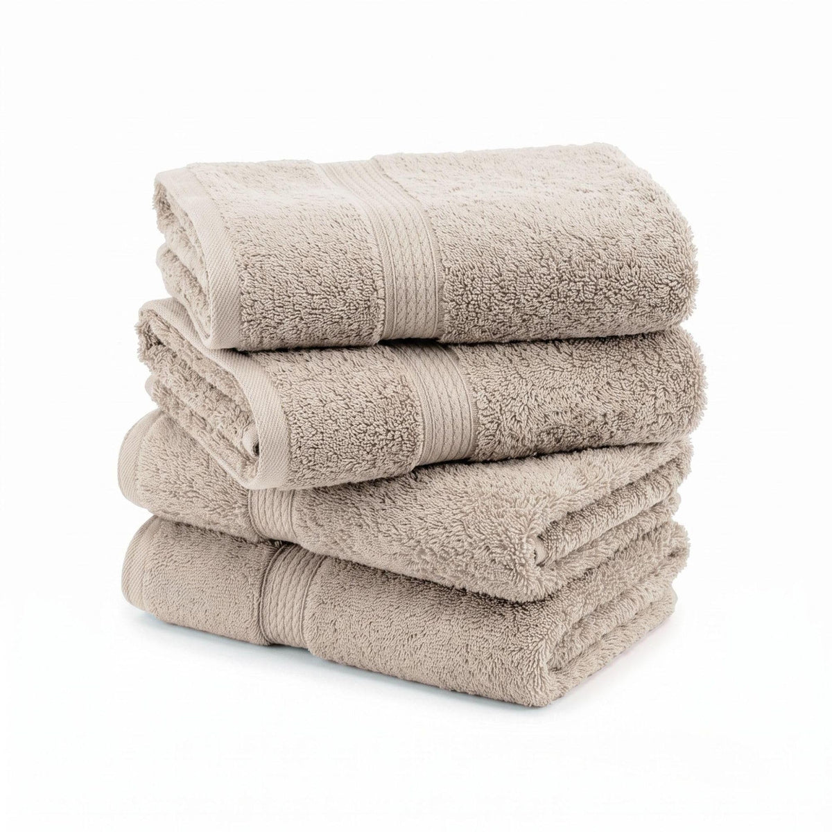 SUPERIOR Egyptian Cotton Plush & Absorbent, Hand Towel Set of 4, Cream
