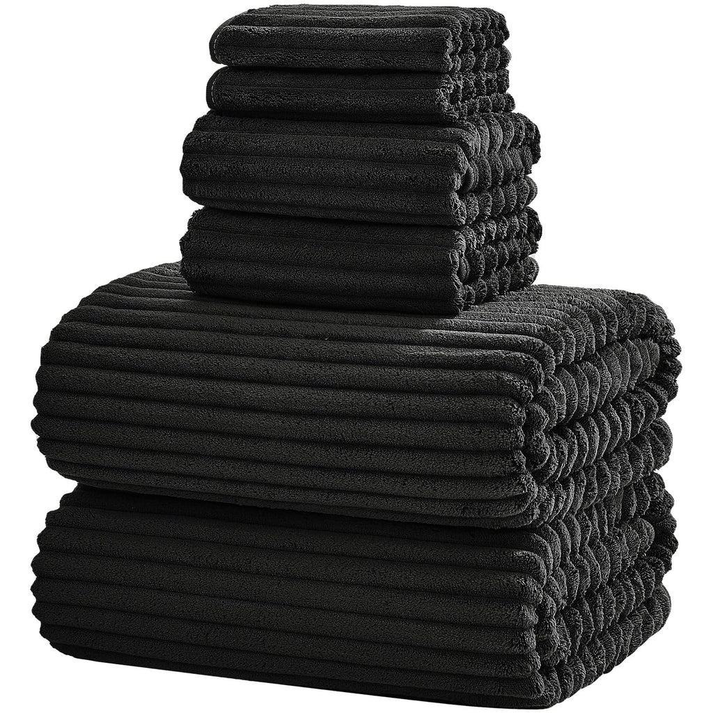 6 PC Bath Towel Set, 40"x80" Oversized Bath Sheets, Olive Green