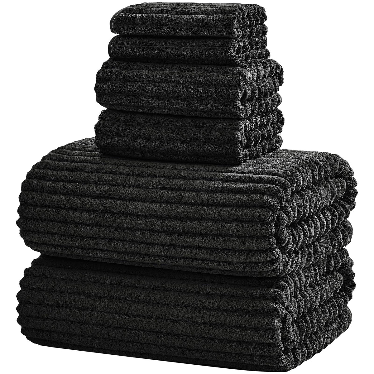 6 PC Bath Towel Set, 40"x80" Oversized Bath Sheets, Olive Green