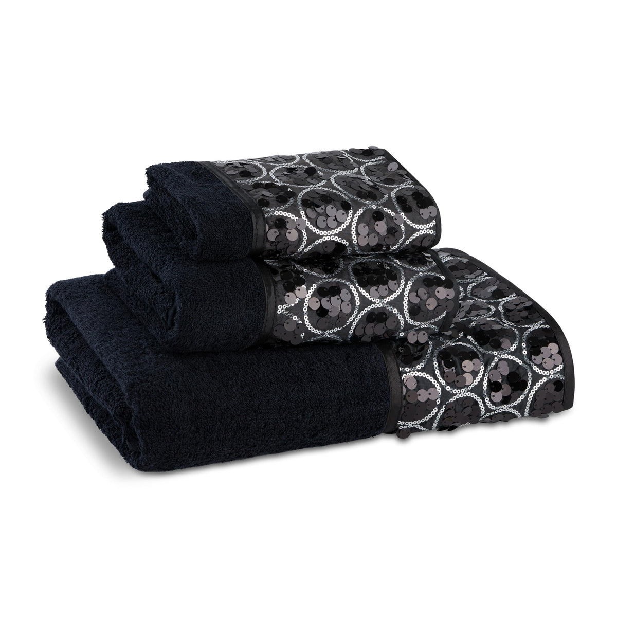 Zahari Home Spindle Modern Bathroom Towel Set - 3 Piece Bath, Hand, and Wash Towels - Classic Luxury Contemporary Decor - Beautiful Gold Unique Design Bath Ensemble
