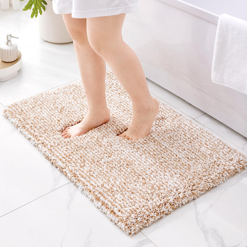 ILANGO Bathroom Rugs 24" × 17", Extra Soft Absorbent Microfiber Bath Rugs