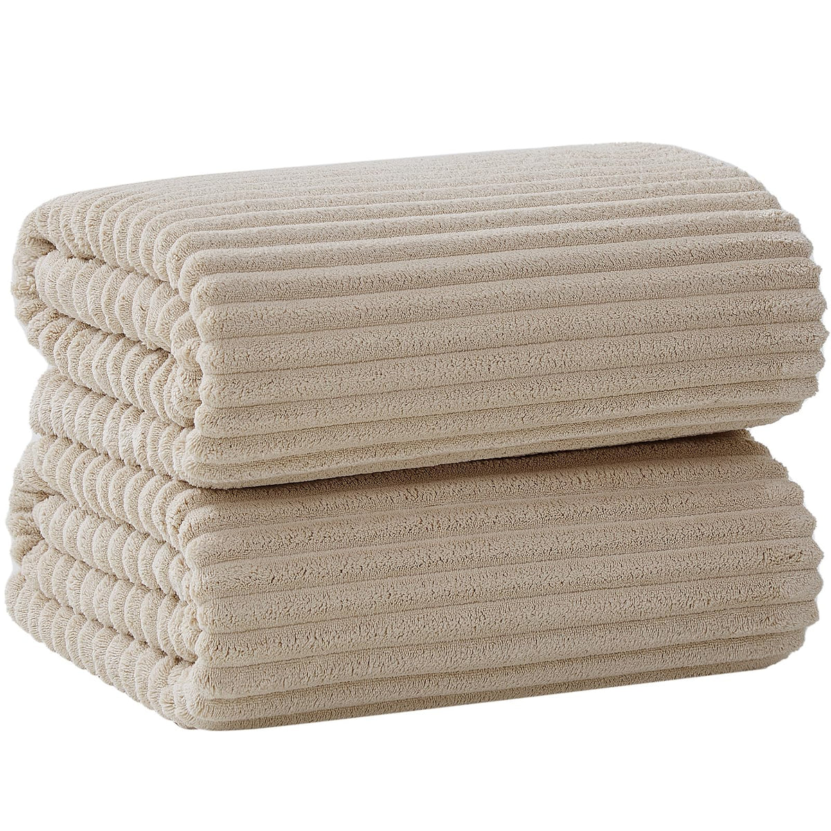 6 PC Bath Towel Set, 40"x80" Oversized Bath Sheets, Olive Green