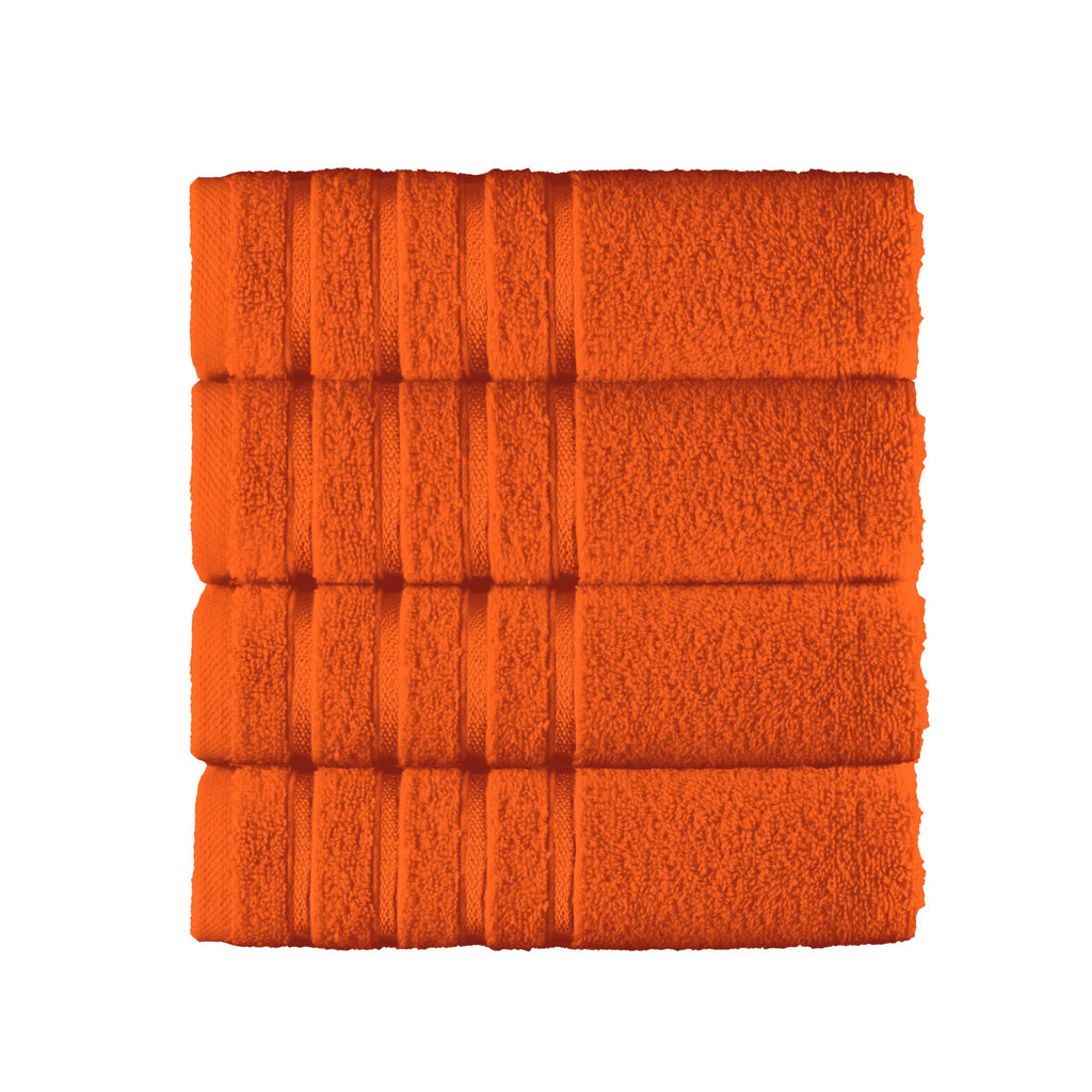 Elegant Comfort 4 Lines Viscose Stripe 6-Piece Premium Towel Set - 100% Turkish Cotton High Absorbent Luxury Bathroom Towels – Includes 2 Washcloths, 2 Hand Towels and 2 Bath Towels Set, Gold