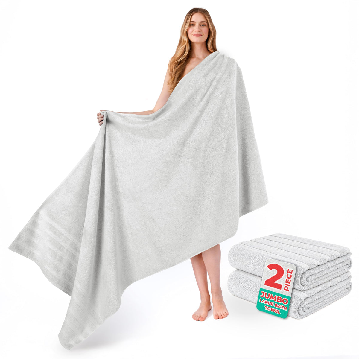American Soft Linen 100% Cotton Luxury Turkish Towels, 4 PC Bath Towel Set