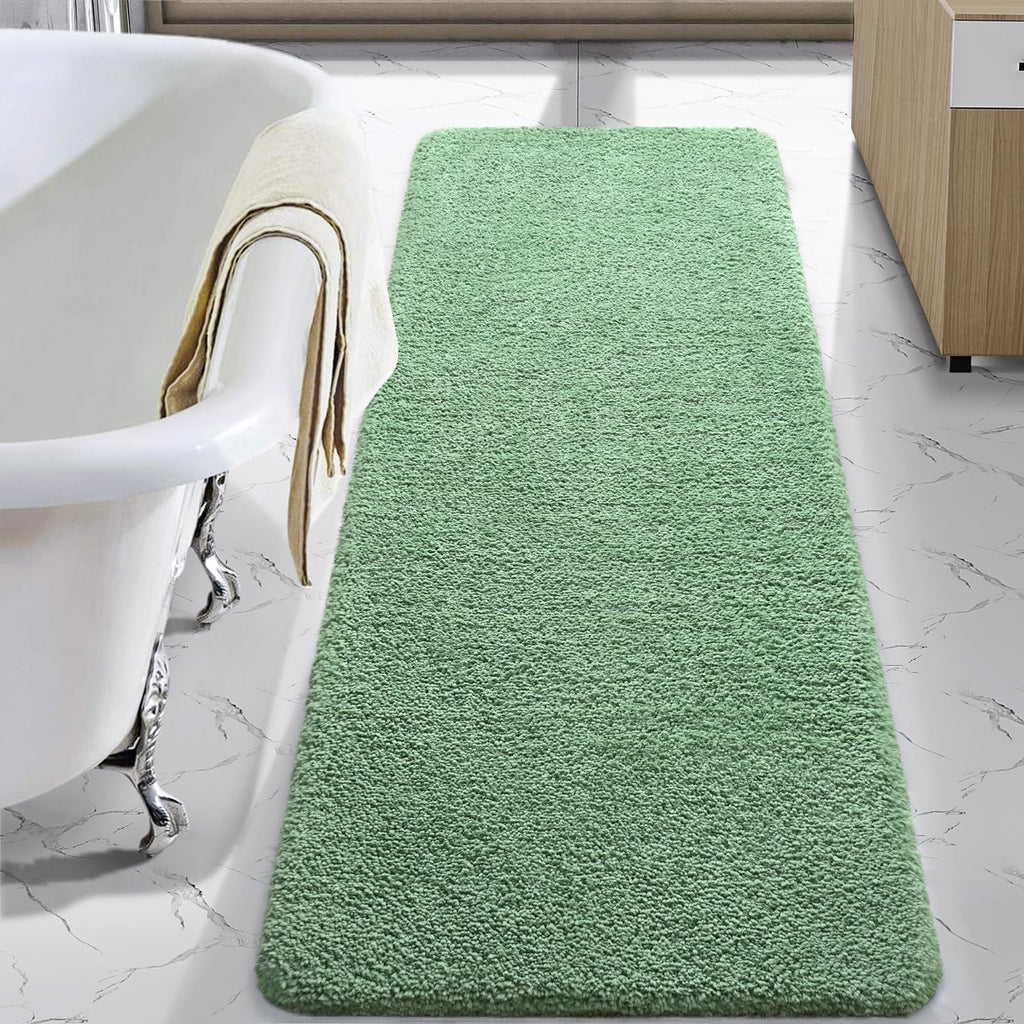 LOCHAS Bathroom Rug Runner 24x60 Inch, Bath Rugs Non Slip, Grey
