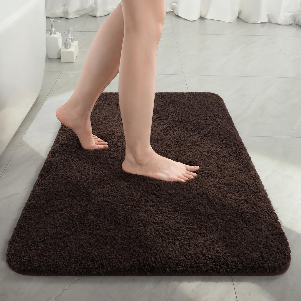 LOCHAS Bathroom Rug Runner 24x60 Inch, Bath Rugs Non Slip, Grey