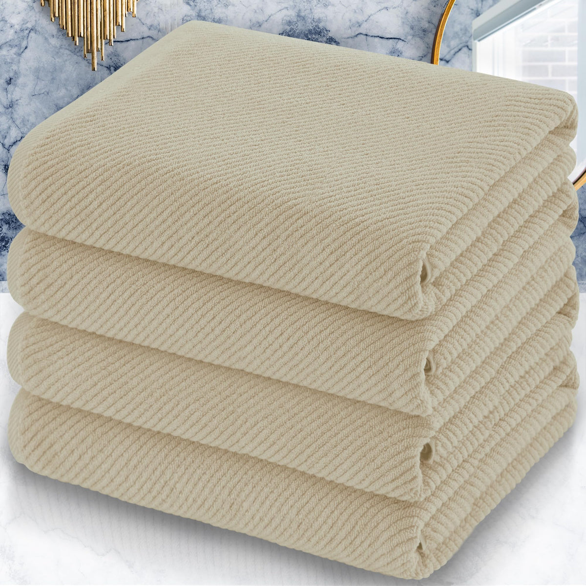 VOOVA & MOVAS Hand Towels for Barthroom, 18x28 in, Soft, Deep Turquoise