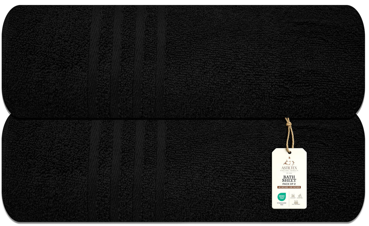 Bath Towels Pack of 6 – 24" x 48" – 100% Cotton Terry, Soft, Quick-Dry & Highly Absorbent – Navy Blue Towels for Bathroom, Spa, Gym, Hotel, Pool & Everyday Use